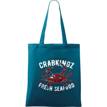 Crab seafood - Taška bavlněná - 42 x 38 cm ( Petrolejová )