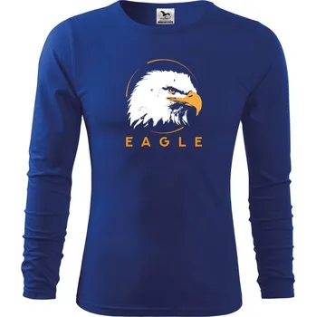 Chlapecké tričko Eagle hlava - Triko dětské Long Sleeve - 122 cm/6 let ( Královská modrá )