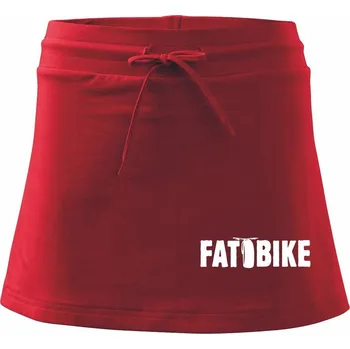 Dámská sukně Fat bike nápis - Sportovní sukně - two in one - XS ( Červená )