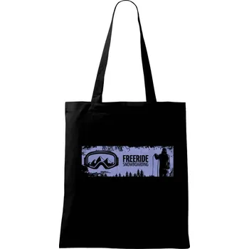 Nákupní taška Obdélník snowboarding brýle - Taška bavlněná - 42 x 38 cm ( Černá )