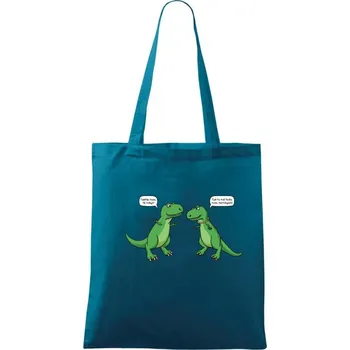 T-Rex - krátké ruce (Hana-creative) - Taška bavlněná - 42 x 38 cm ( Petrolejová )