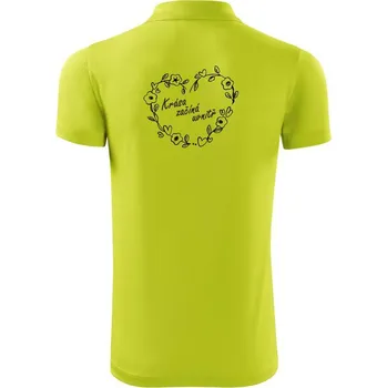 Pánská košile Krása začíná uvnitř - Polokošile Victory sportovní (dresovina) - L ( Limetková )