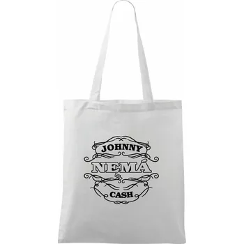 Nákupní taška Johnny nemá cash - Taška bavlněná - 42 x 38 cm ( Bílá )