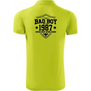 Pánská košile Bad boy since 1987 - Polokošile Victory sportovní (dresovina) - XL ( Limetková )
