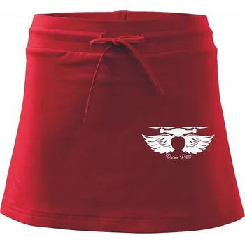 Dámská sukně Dron pilot - Sportovní sukně - two in one - S ( Červená )