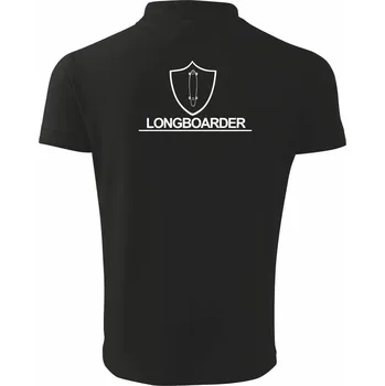 Pánská košile Longboarder - Polokošile pánská Pique Polo 203 - L ( Černá )