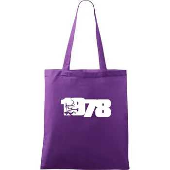 Husákovo dítě - 1978 - Taška bavlněná - 42 x 38 cm ( Fialová )