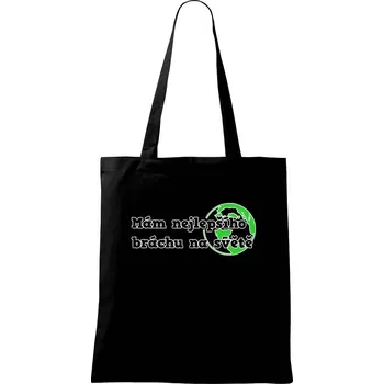 Nákupní taška Mám nejlepšího bráchu na světě - Taška bavlněná - 42 x 38 cm ( Černá )