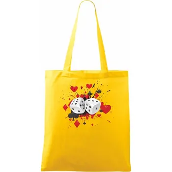 Poker kostky splash - Taška bavlněná - 42 x 38 cm ( Žlutá )