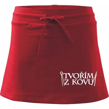 Dámská sukně Tvořím z kovu - Sportovní sukně - two in one - M ( Červená )