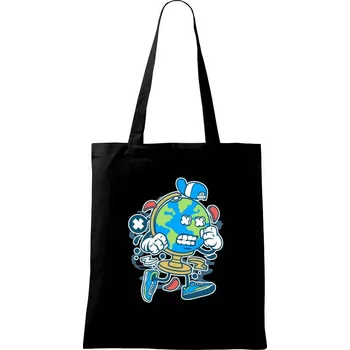 Nákupní taška Globus komiks - Taška bavlněná - 42 x 38 cm ( Černá )