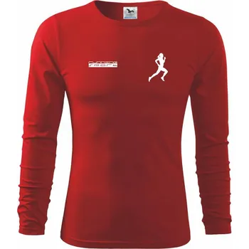 Chlapecké tričko Running sport - Triko dětské Long Sleeve - 158 cm/12 let ( Červená )
