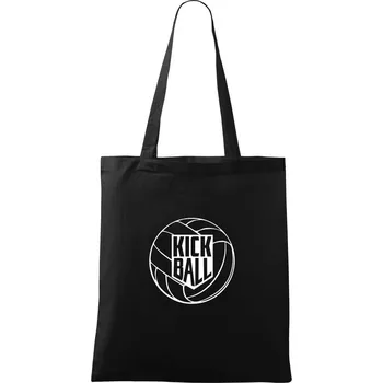 Nákupní taška Kickball - míč - Taška bavlněná - 42 x 38 cm ( Černá )