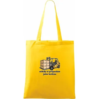 Někdy si připadám jako hrdina ještěrka - Taška bavlněná - 42 x 38 cm ( Žlutá )