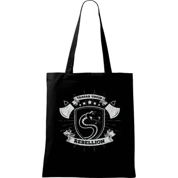 Nákupní taška Snake rebel - Taška bavlněná - 42 x 38 cm ( Černá )