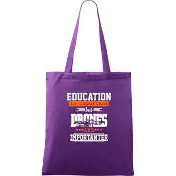 Dron education - Taška bavlněná - 42 x 38 cm ( Fialová )