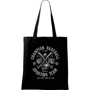 Nákupní taška Champion Baseball - Taška bavlněná - 42 x 38 cm ( Černá )