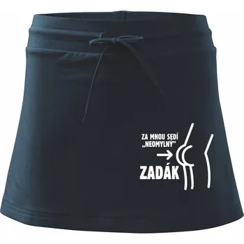 Dámská sukně Za mnou sedí zadák - Sportovní sukně - two in one - XL ( Námořní modrá (velmi tmavá - téměř černá) )