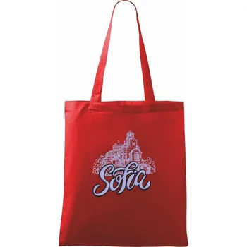 Nákupní taška Sofia Lettering - Taška bavlněná - 42 x 38 cm ( Červená )
