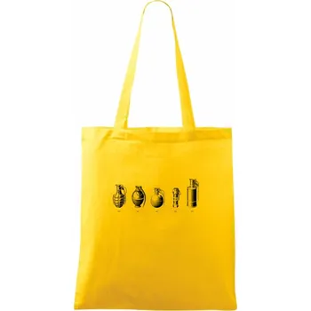 Typy granátů - Taška bavlněná - 42 x 38 cm ( Žlutá )
