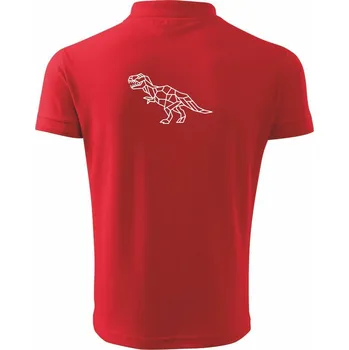 Pánská košile Tyranosaurus geometrie - Polokošile pánská Pique Polo 203 - XL ( Červená )
