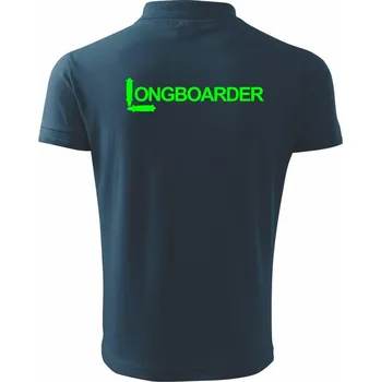 Pánská košile Longboarder nápis - Polokošile pánská Pique Polo 203 - 4XL ( Námořní modrá (velmi tmavá - téměř černá) )