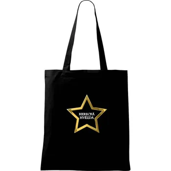 Nákupní taška Herecká hvězda - Taška bavlněná - 42 x 38 cm ( Černá )