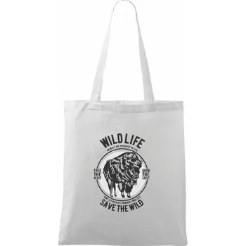 Wild Life - Taška bavlněná - 42 x 38 cm ( Bílá )