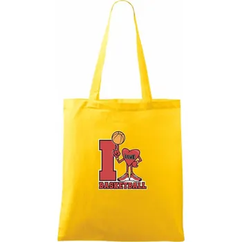 I love basketball - Taška bavlněná - 42 x 38 cm ( Žlutá )