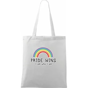 Pride wins i am who i am - Taška bavlněná - 42 x 38 cm ( Bílá )