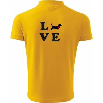 Pánská košile Baset love - Polokošile pánská Pique Polo 203 - XL ( Žlutá )