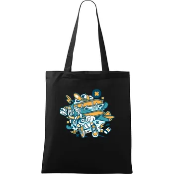 Eroplaňák - Taška bavlněná - 42 x 38 cm ( Černá )