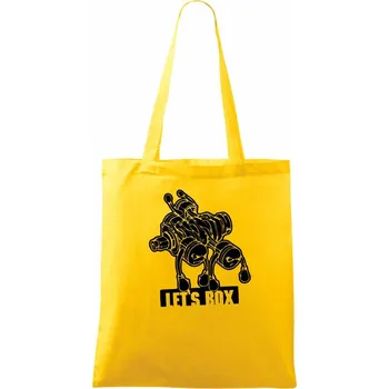 Lets Box nápis - Taška bavlněná - 42 x 38 cm ( Žlutá )