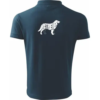 Pánská košile Retrívr - Polokošile pánská Pique Polo 203 - 4XL ( Námořní modrá (velmi tmavá - téměř černá) )