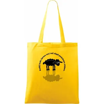 Raši budu černá ovce (Hana-creative) - Taška bavlněná - 42 x 38 cm ( Žlutá )
