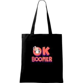 Ok boomer děda - Taška bavlněná - 42 x 38 cm ( Černá )