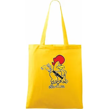 Zarostlý kohout - Taška bavlněná - 42 x 38 cm ( Žlutá )