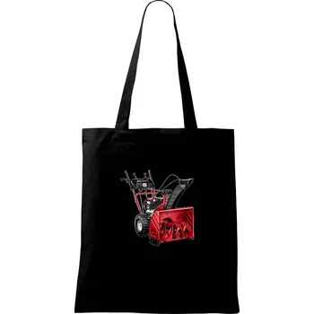 Nákupní taška Sněhová fréza - Taška bavlněná - 42 x 38 cm ( Černá )