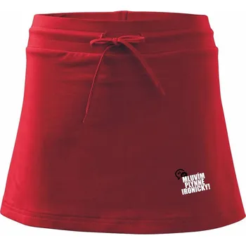 Dámská sukně Mluvím plynně ironicky - Sportovní sukně - two in one - L ( Červená )