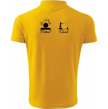 Pánská košile Problem? Solved! - Rybaření - Polokošile pánská Pique Polo 203 - S ( Žlutá )