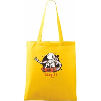 Nákupní taška Gravity sucks - Taška bavlněná - 42 x 38 cm ( Žlutá )