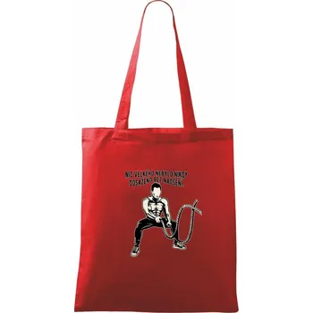 Posilování s nadšením - Taška bavlněná - 42 x 38 cm ( Červená )