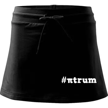 Dámská sukně Pít rum - Sportovní sukně - two in one - XL ( Černá )