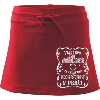 Dámská sukně I blbý den na střelnici - Sportovní sukně - two in one - S ( Červená )