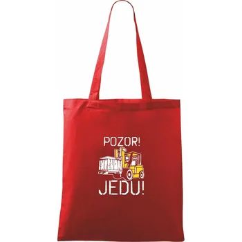 Pozor jedu ještěrka - Taška bavlněná - 42 x 38 cm ( Červená )