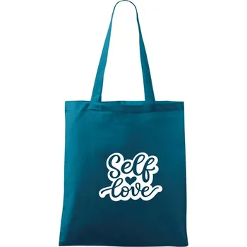 Self love - Taška bavlněná - 42 x 38 cm ( Petrolejová )