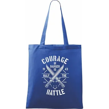 Nákupní taška Courage In Danger - Taška bavlněná - 42 x 38 cm ( Královská modrá )