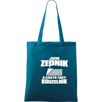 Zedník kouzelník - Taška bavlněná - 42 x 38 cm ( Petrolejová )