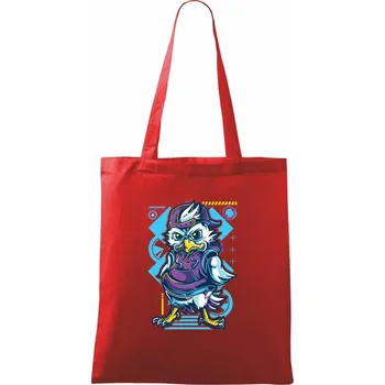 Nákupní taška Pouliční slepice - Taška bavlněná - 42 x 38 cm ( Červená )