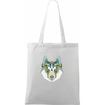 Husky zenart - Taška bavlněná - 42 x 38 cm ( Bílá )